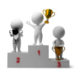 3d small people - rewarding of winners