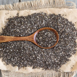 Chia seeds with a spoon