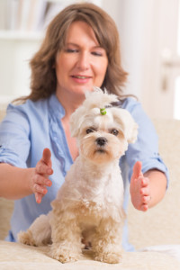 Woman practicing reiki therapy