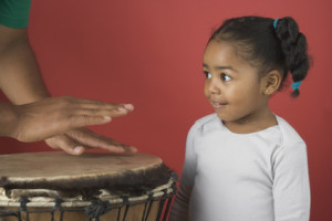 Stress release through  drumming